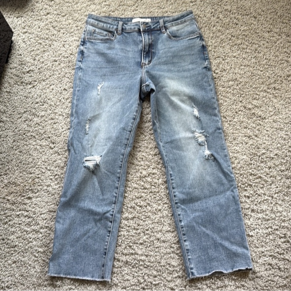 Altar’d State Distressed Straight Leg Jeans with stretch